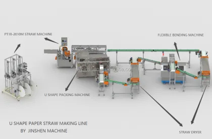 Automatic U-Shape Paper Straw Packing Making Machine