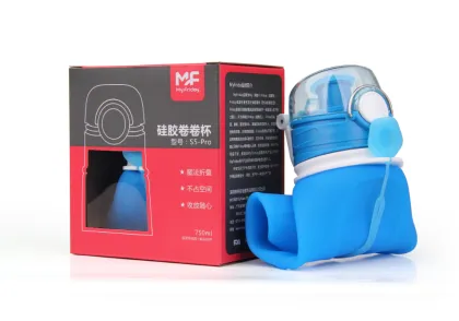 Bicycle Accessories Manufacturer 750ml BPA Free Collapsible Water Bottles In Bulk