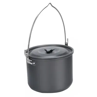 Large Lightweight Camping Pot Hanger Retractable Handles Mesh Draws Camping Cookware Set