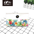 Custom tropical flower style PU leather handbag cosmetic bag pencil case&bag multifunctional bag