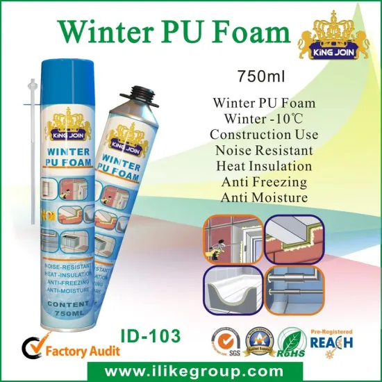 Winter Pu Foam Spray / Sealant / Seals , Gun Type Adhering