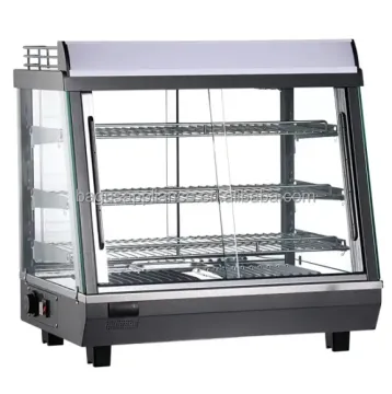 98L Factory Direct Countertop Triple Layer Food Display Warmer Glass Heating Cabinet for Hot Food Showcase