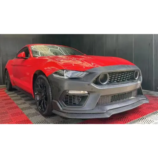 PP Material Wide Car Parts Kit for Ford Mustang to Mach 1 2018-2022 Front Bumper Assembly with Grille Front Lip
