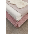 Pink Large Rabbit Hair Flocking Contemporary Beds