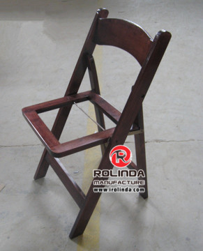 Mahogany Padded Wooden Folding Chair