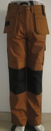 European men casual trousers work pants with knee