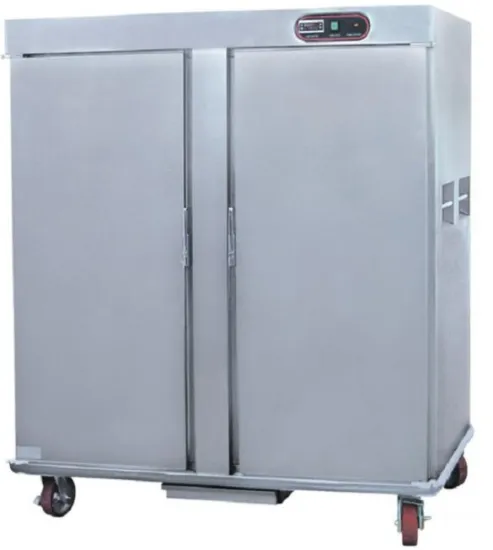 GN 2/1 banquet cart, Heated w/ humidification, 2-d