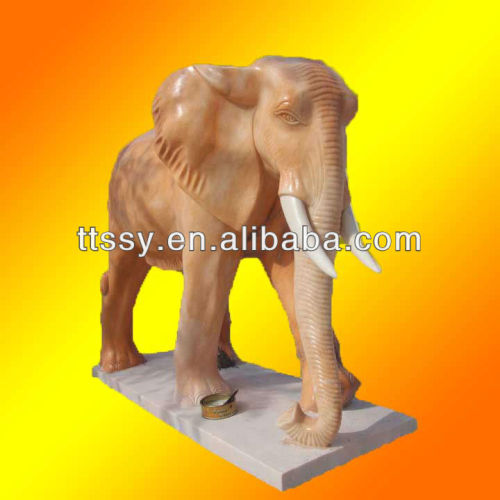 Marble carving elephant statue