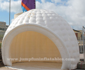 Advertising Inflatable Igloo 210D oxford or 0.4mm PVC inflatable white dome for events