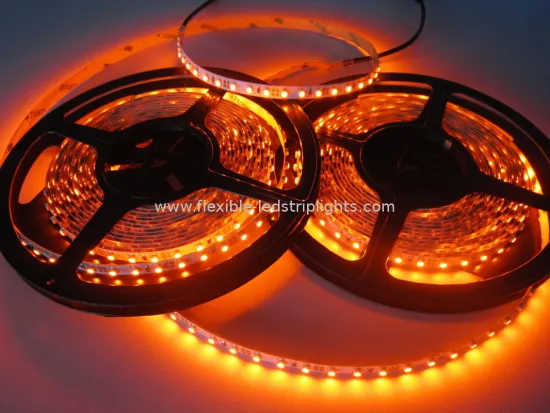 Ip20 Non Waterproof 96 Led / M Orange Flexible Led Strip Lights Made Of  Fpc