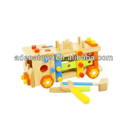 Wooden kids Assembling educational DIY toys screw combination toy - toys for boys