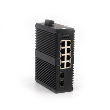 Managed PoE Gigabit Industrial Networking Switch with 8x 10/100/1000M RJ45 and 4 PoE Ports, 2x 100/1000M SFP