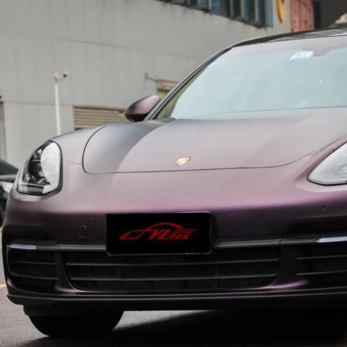 PET Satin Black Magic Purple Vinyl Wrap