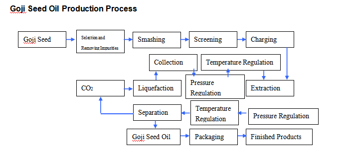 The production process of goji seed oil