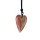 Unakite 25x40mm Love Heart Pendant Necklace Adjustable Rope Chain