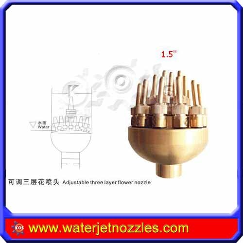 Dn40 قابل للتعديل 3 طبقات النافورة فوهة (1.50 بوصة)