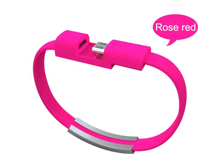 Portable Charging Cable Silicone USB Bracelet