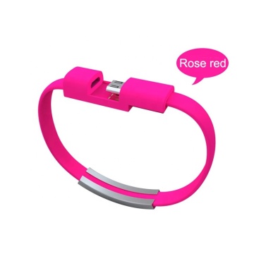 Portable Charging Cable Silicone USB Bracelet