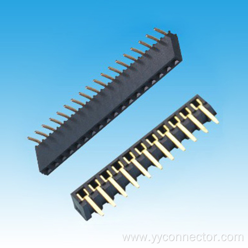 2.0mm H4.3/6.35mm Single Row R/A Female Header Connector