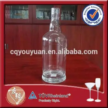 Cheap spirit packaging custom logo empty 700ml glass bottle weight for whiskey
