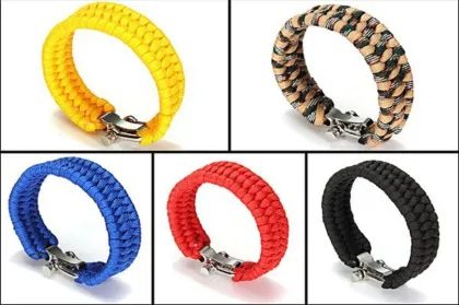 New Fashion Jewelry Bracelet, Crystal Charm Hemp Braided Bracelet, Bracelet Jewelry Paracord