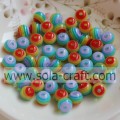 Wholesale Resin Striped Round Spacer Loose Beads