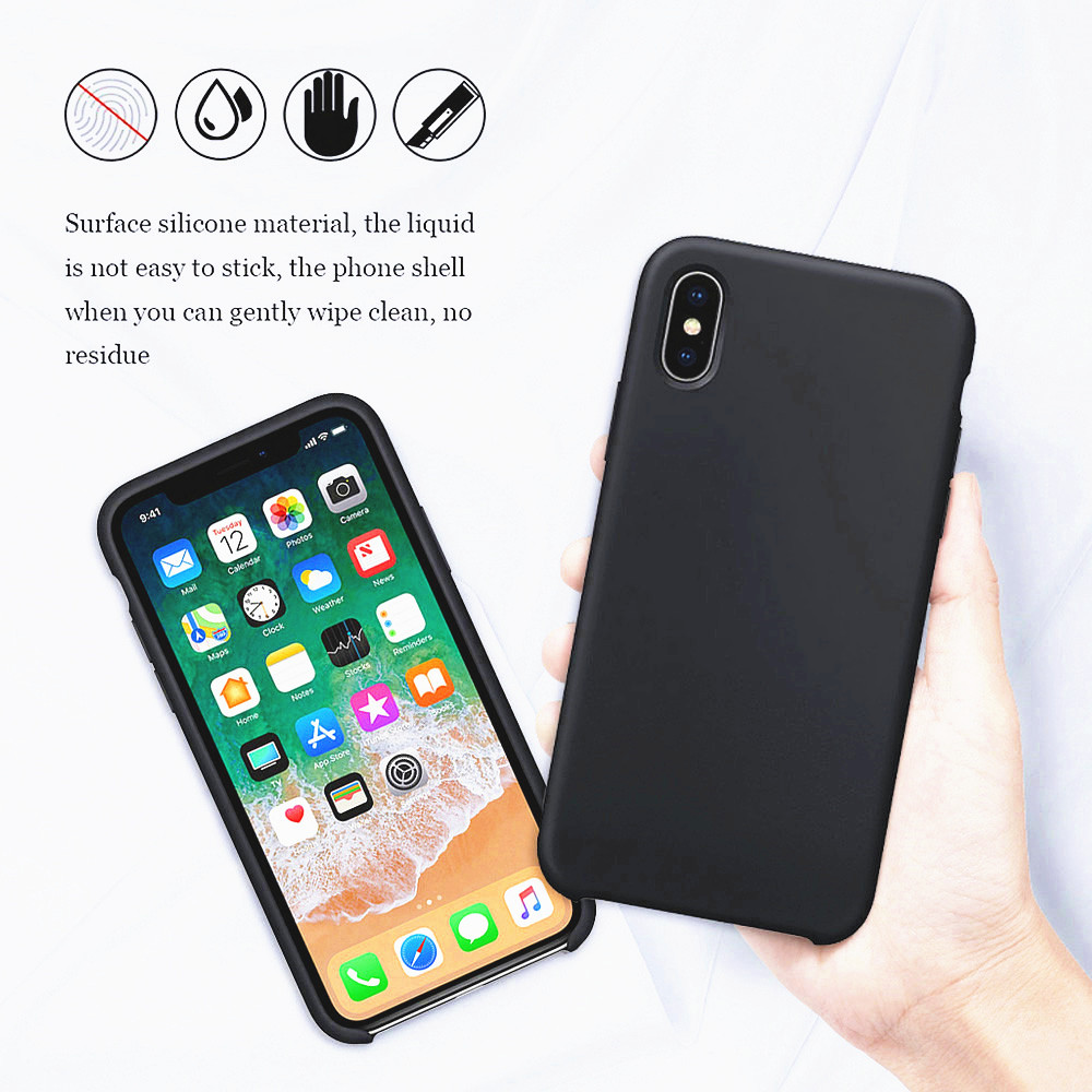Remove Stains Liquid Silicone Case For Iphone X Cover, High Quality