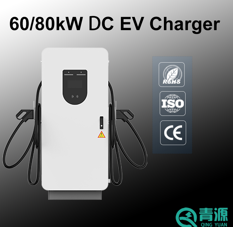 60kw 80kW ग्राउंड माउंटेड डीसी चार्जर डबल गन