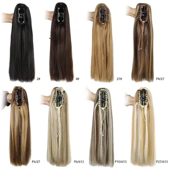 Beauty Online Wholesale Claw High Heat Clip In Weave Wholesale Bundles Ponytails Extension Synthetic Braiding Hair