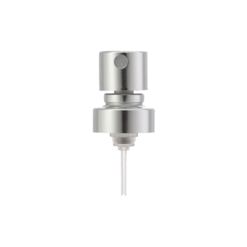 FEA15 Shiny Silver Crimp Pump With Collar And Aluminum Cap