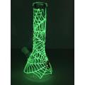 Glass Beaker Bongs with Luminous Spider Web