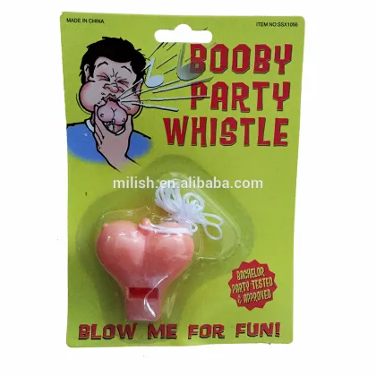 HH-0578 wholesale halloween decorative booby plastic dick whistle