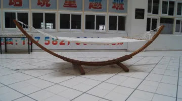 Wood Arc Hammock Stand,Backyard Setting