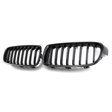 ABS Glossy Black Single Slat Kidney Grille for BMW 3 Series F30 2012-2019 F35 Front Bumper