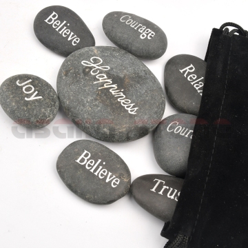 Hot Sales: Natural Healing Engraved River Stones - Customized Inspirational Gratitude Gifts & Souvenirs