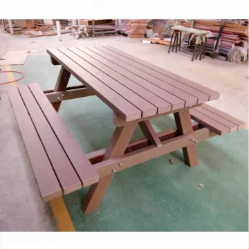 Custom Comfortable HDPE Plastic Wood Outdoor Picnic Table - Street Furniture Factory