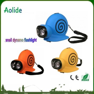 Animal Hand crank dynamo Flashlight LED Dynamo Torch Light