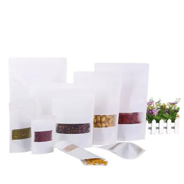 Kraft Paper Zipper Stand up Bags With Window