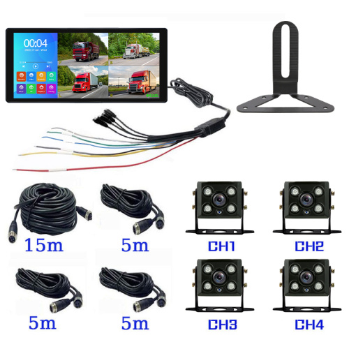 10.36 inch 4 channel vehicle monitor system Bluetooth/FM