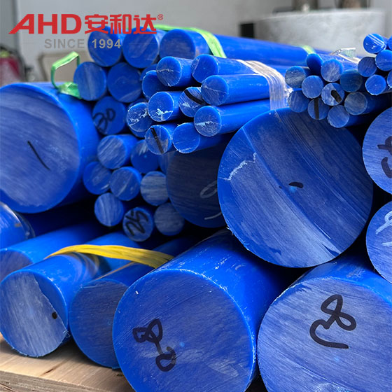 POM blue rod round bars