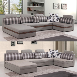 Sofa L berbentuk kain Lounge Bahagian Sofa