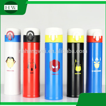 The Avengers double walled stainless steel vacuum tube sealed sport travel drinking water bottle mug cup with lock
