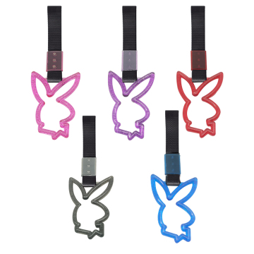 Custom JDM Drift Car Parts: Tsurikawa Handle Straps with Warning Rings