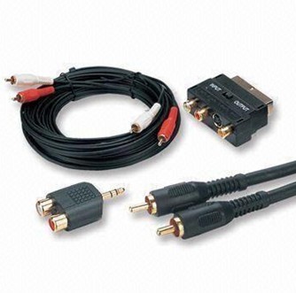 DVD Kit, Includes 1 Piece 2 RCA Male to 2 RCA Male 5m and Scart Adapter