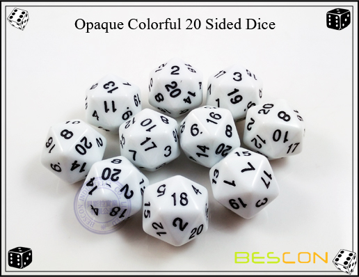 Opaque Colorful 20 Sided Dice-7