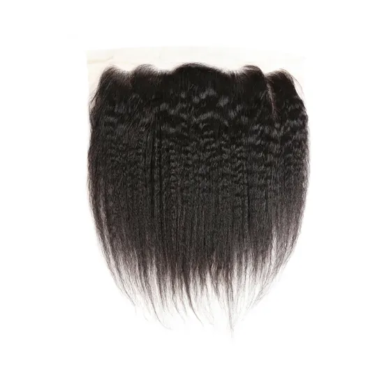 huashuo Highest Discounts Brazilian Unprocessed Virgin Hair Light Italian Short Yaki Kinky Straight Hair Silk Lace Frontal