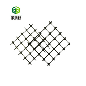 Stabilized gravel biaxial geogrid subgrade reinforcement