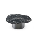 Marble stainless steel end table