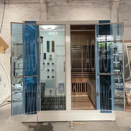 Outdoor Far Infrared Sauna and Jacuzzi for 3 Persons - Commercial Use