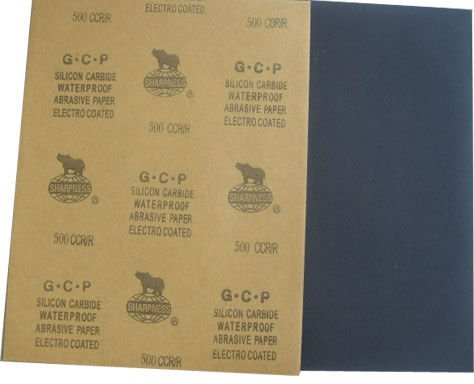 black silicon carbide waterproof abrasive paper